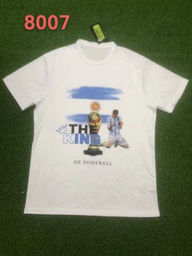 8007 Argentina White Soccer T-shirt