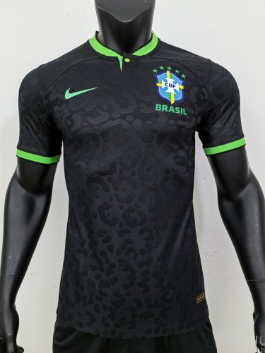Player Version 2022 Brazil Black/Green Soccer Jersey