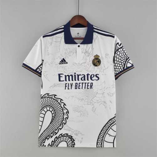 Fans Version 2022-2023 Real Madrid Chinese Dragon White Soccer Jersey