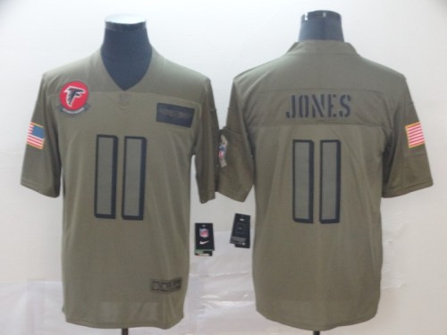 Atlanta Falcons 11 Julio Jones 2019 Olive Salute To Service Limited Jersey