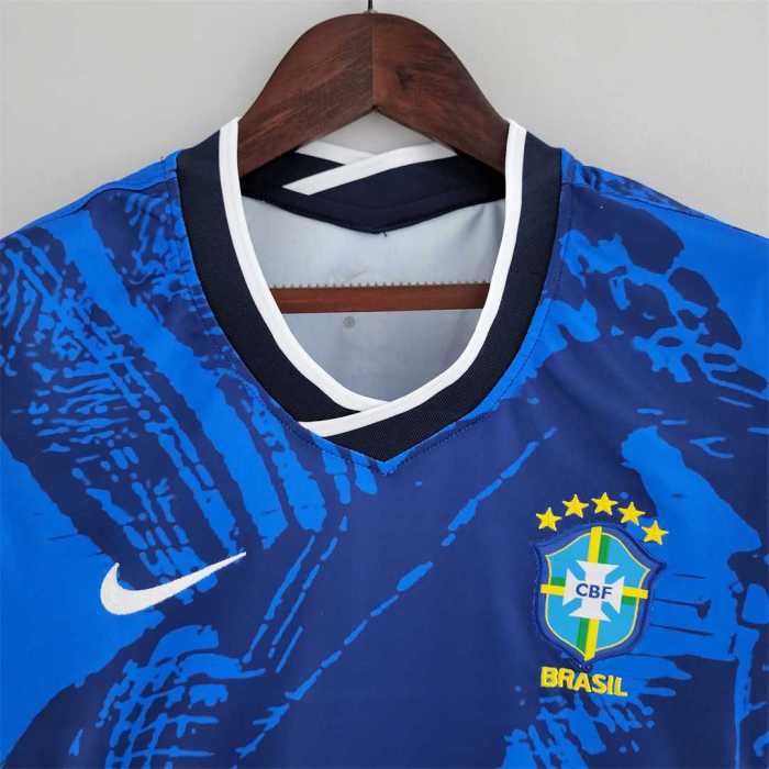 Women 2022 Brazil Classic Blue Soccer Jersey