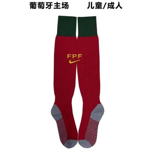 Youth/Adult Socks 2022 World Cup Portugal Home Soccer Socks