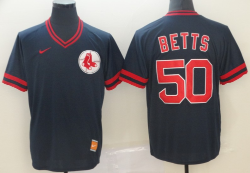 2019 Boston Red Sox # 50 BETTS Blue  MLB Jersey