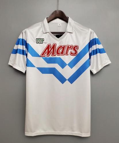 Retro Jersey 1988-1989 Calcio Napoli Away White Soccer Jersey