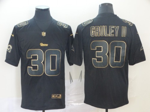 Los Angeles Rams #30 GURLEY II Black/Gold NFL Jersey