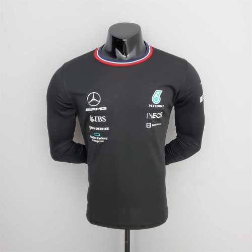 F1 Formula One 2022 Mercedes Long Sleeve black Jersey