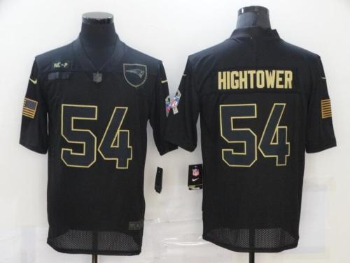New England Patriots 54 HIGHTOWER Black 2020 Salute To Service Limited Jersey