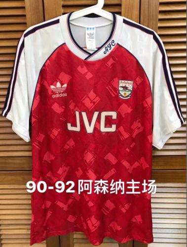 Retro Jersey Arsenal  1990-1992 Home Red Soccer Jersey