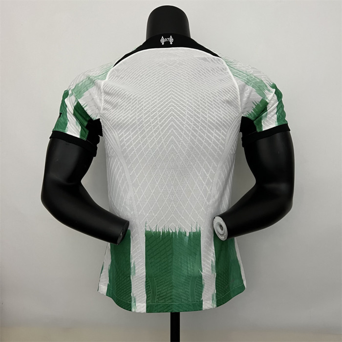 2023-2024 Player Version Liverpool Away Green/White Soccer Jersey
