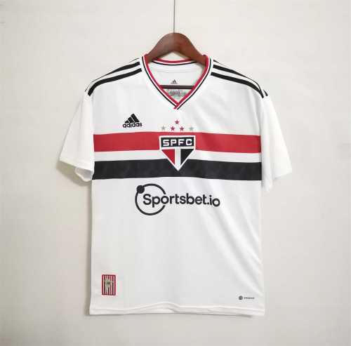 Fans Version 2022-2023 Sao Paulo Home Soccer Jersey S,M,L,XL,2XL,3XL,4XL