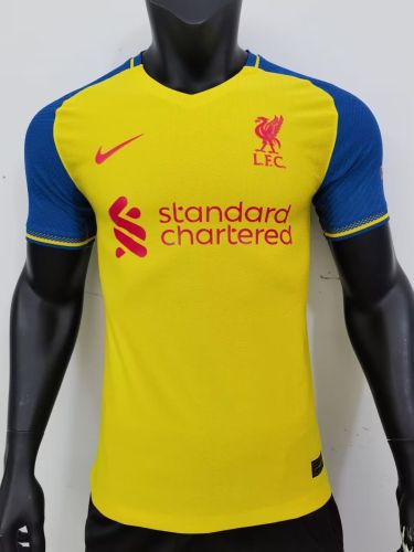 2023-2024 Player Version Liverpool Yellow Soccer Jersey