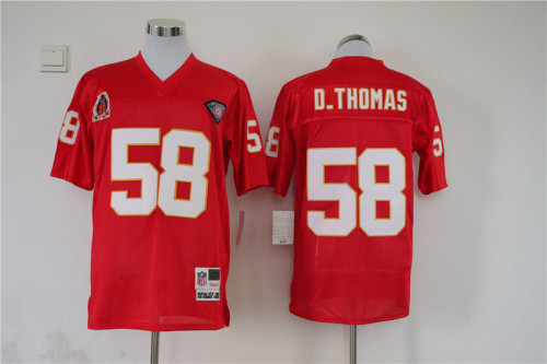 Retro Jersey Kansas City Chiefs 58 D. THOMAS Red NFL Jersey