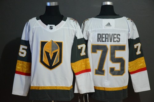 Vegas Golden Knights 75 Ryan Reaves White With Special Glittery Logo Jersey