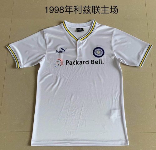 Retro Jersey 1998 Leeds United Home  White  Soocer Jersey