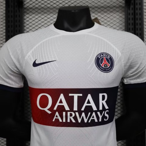 Player Version PSG Maillot 2023-2024 Paris Away White Soccer Jersey