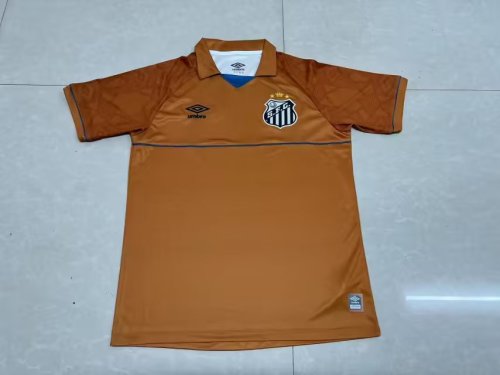 Fans Version 2023-2024 Santos Orange Goalkeeper Soccer Jersey