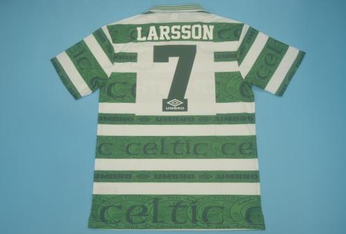 Retro Jersey 1995-1997 Celtic 7 LARSSON Home Soccer Jersey
