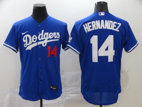 Los Angeles Dodgers 14 HERNANDEZ Blue Flexbase Jersey