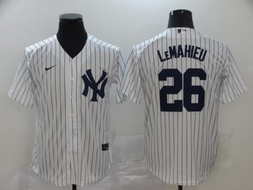 New York Yankees 26 LeMAHIEU White 2020 Cool Base Jersey