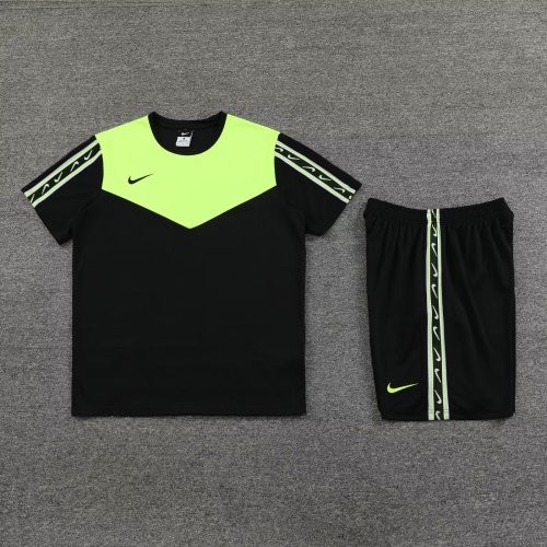 DIY Custom Blank Uniforms Yellow/Black Soccer Training Jersey Shorts