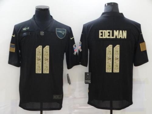 Patriots 11 Julian Edelman Black Camo 2020 Salute To Service Limited Jersey