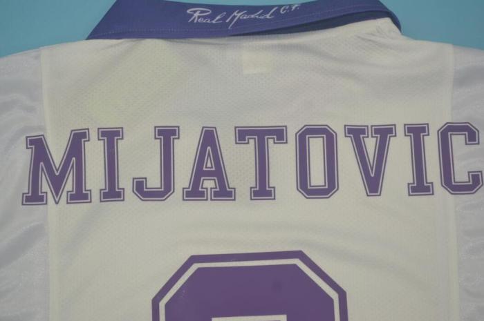 Retro Jersey 1997-1998 Real Madrid 8 MIJATOVIC Home Soccer Jersey