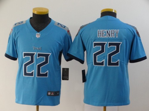 Youth Tennessee Titans 22 Derrick Henry Blue New Vapor Untouchable Limited Jersey