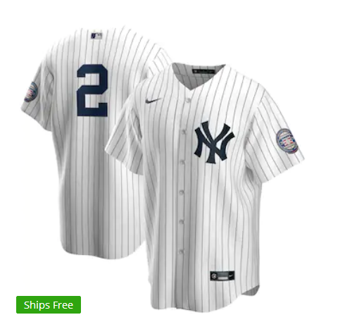 New York Yankees 2 Derek Jeter White 2020 Nike Hall of Fame Induction Cool Base Jersey