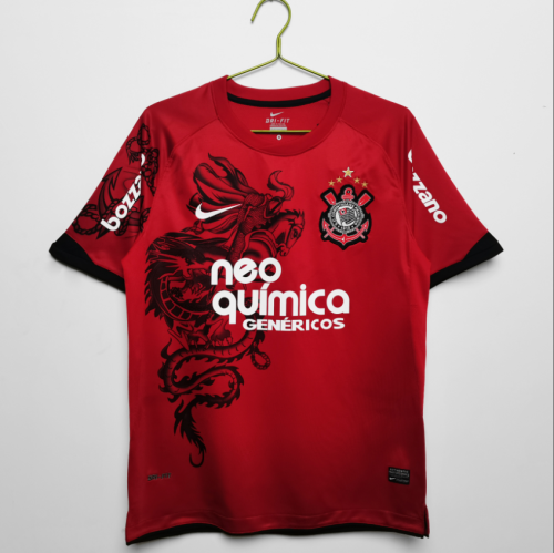 Retro Jersey 2011-2012 Corinthians Away Red Vintage Soccer Jersey