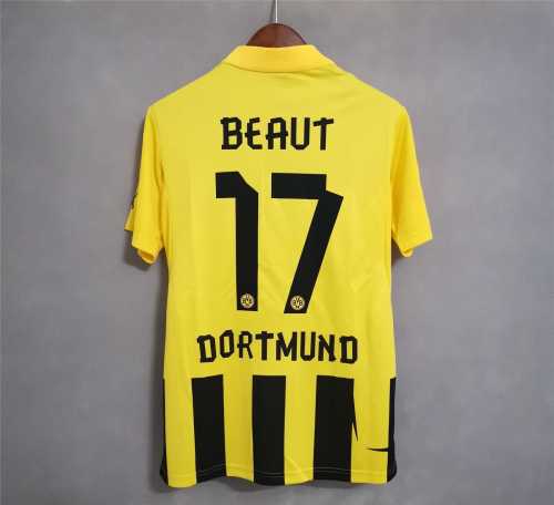 Retro Jersey 2012-2013 Borussia Dortmund BEAUT 17 Home Yellow Soccer Jersey