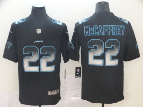 Carolina Panthers #22 McCAFFREY Black/Blue NFL Jersey