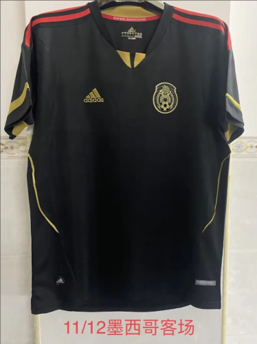 Retro Shirt 2011-2012 Mexico Away Black Soccer Jersey