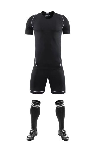 DLS-X920 DIY Custom Blank Uniforms Black Soccer Jersey Shorts