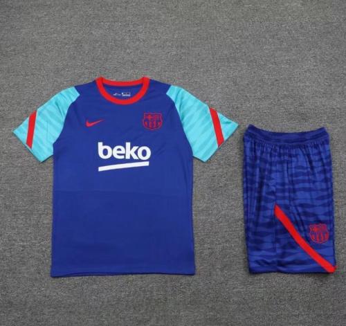 Adult Uniform Barcelona Blue Training Soccer Jersey Shorts