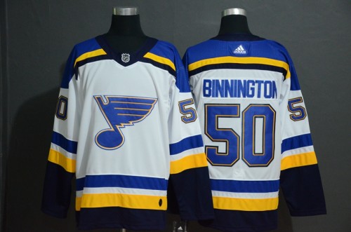St. Louis Blues 50 Jordan Binnington White NHL Jersey