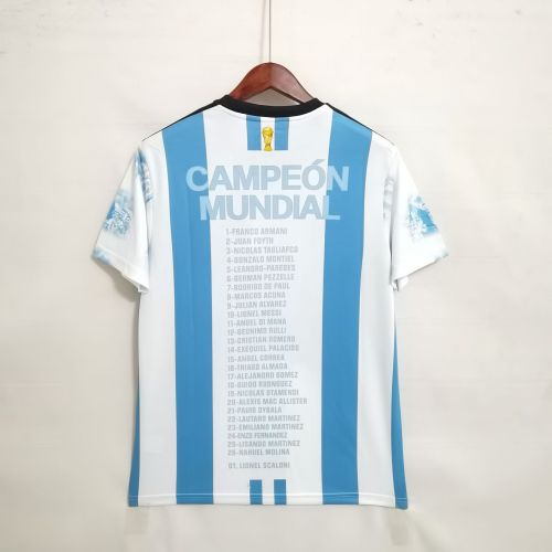 Fans Version 2022 World Cup Argentina Champion Commemorate Soccer Jersey