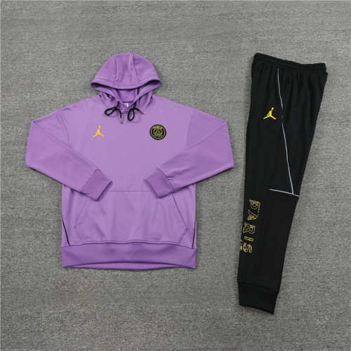 2023-2024 PSG Purple Soccer Training Hoodie and Pants