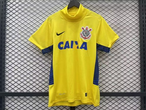 Retro Jersey 2014-2015 Corinthians Yellow Goalkeeper Soccer Jersey