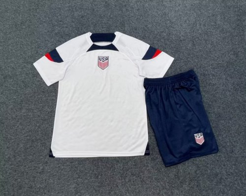 Adult Uniform 2022 World Cup USA Home Soccer Jersey Shorts