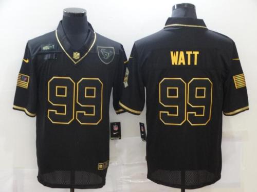 Texans 99 J.J. Watt Black Gold 2020 Salute To Service Limited Jersey