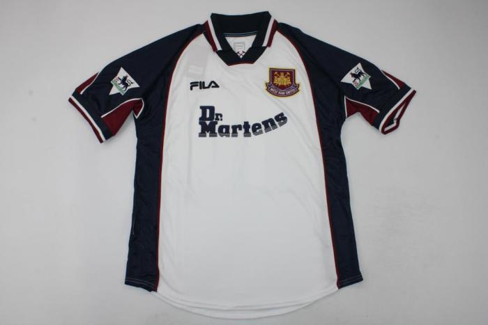 with Retro EPL Patch Retro Jersey 1999-2000 West Ham United 10 DI CANIO White Soccer Jersey