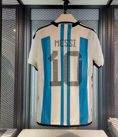 with Diamond Printed 10 Messi Jersey 2022 Argentina Home Soccer Jersey