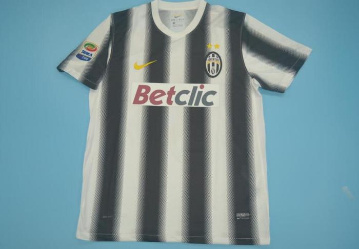 with Serie A Patch Retro Jersey 2011-2012 Juventus Home Soccer Jersey
