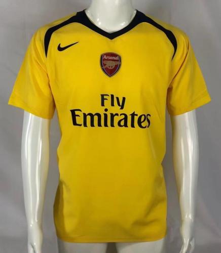 Retro Jersey 2006-2007 Arsenal Away Yellow Soccer Jersey