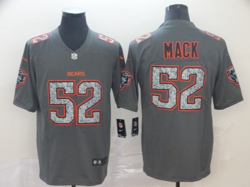 Chicago Bears #52 MACK Grey/Red NFL Jersey
