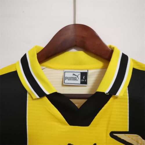 Retro Jersey 1998-2000 Lazio 3rd Away Yellow Soccer Jersey Vintage Football Shirt