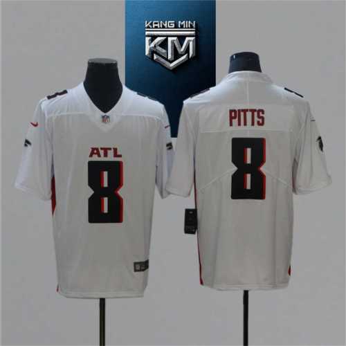 2021 Falcons 8 PITTS White NFL Jersey S-XXL Black Font