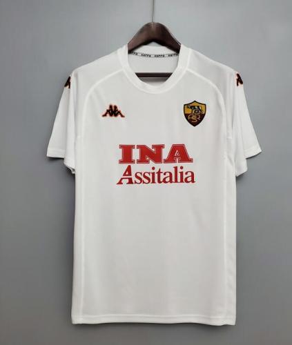 Retro Jersey 2000-2001 As Roma Away White Soccer Jersey Vintage Football Shirt
