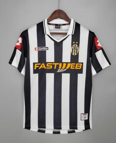 Retro Jersey 2001-2002 Juventus Home White/Black Soccer Jersey Vintage Football Shirt