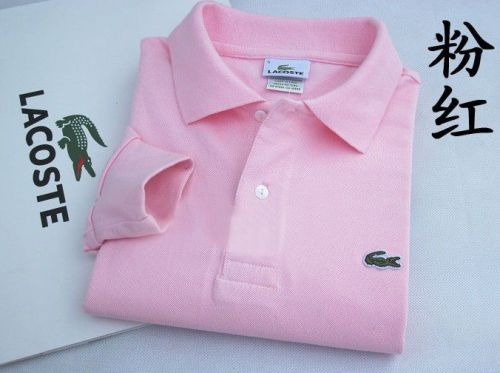 Pink Long Sleeve La-coste Polo for Men and Women Style